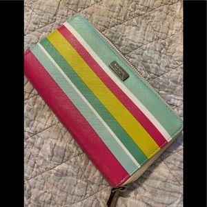 Kate Spade cabana stripe wallet.
